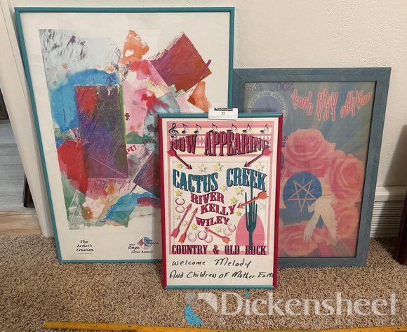 Image for (3) FRAMED POSTERS / ARTWORK