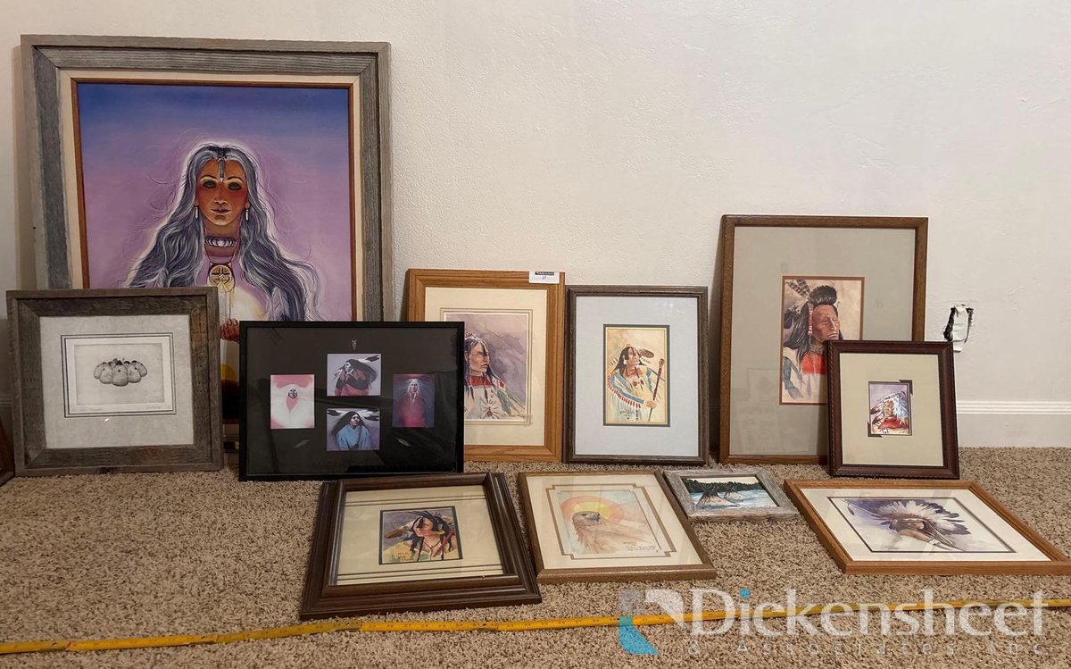 (11) FRAMED NATIVE ARTWORKS AND PAINTINGS