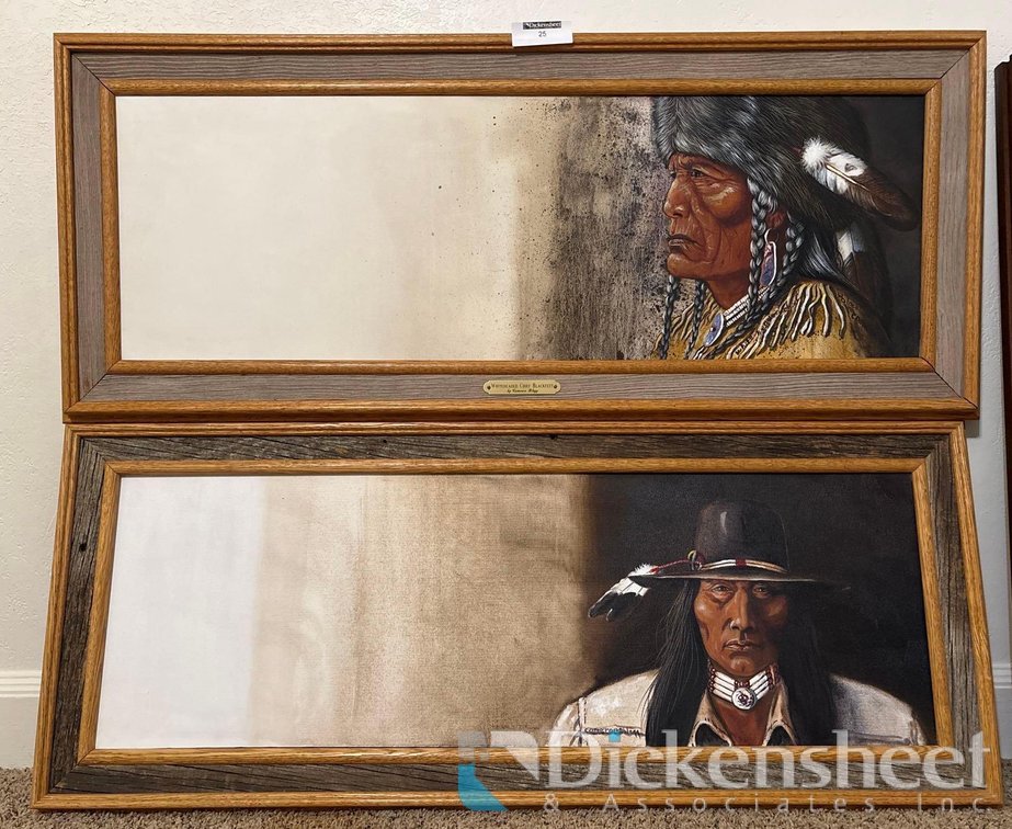 (2) NATIVE PORTRAIT ARTWORKS