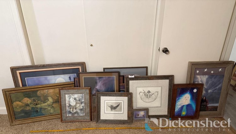 Image for (12) FRAMED PAINTINGS AND DRAWINGS