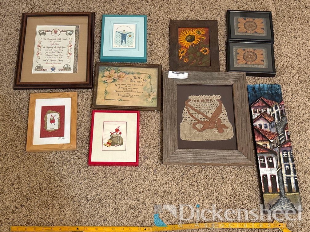 (10) FRAMED WALL ART AND QUOTES