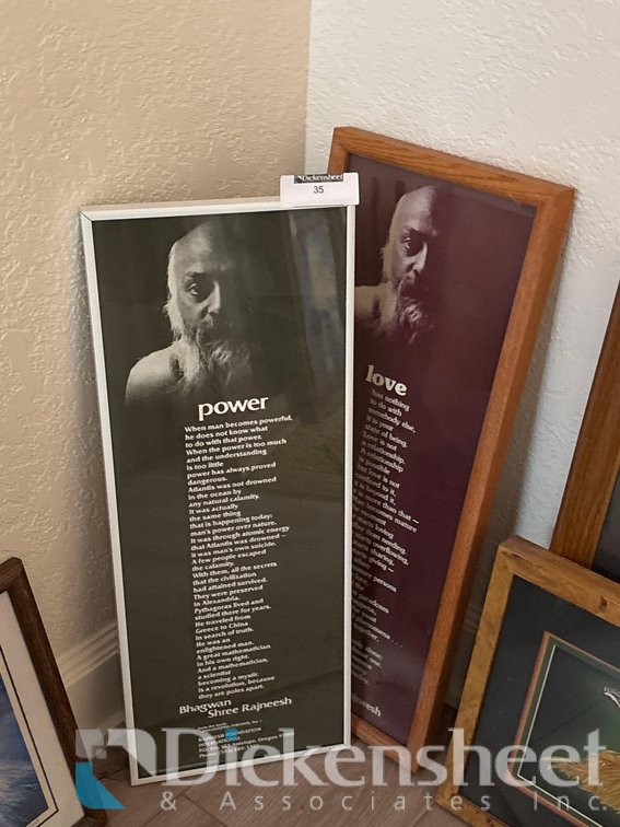 (2) POWER AND LOVE FRAMED POSTERS