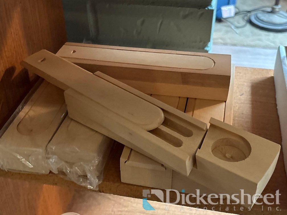 WOODEN PENCIL CASES, GLASS JARS AND CUPS, PLASTIC CONTAINERS