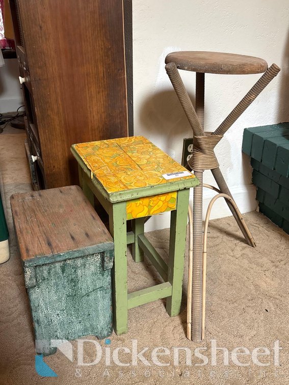 VINTAGE WOODEN STOOLS