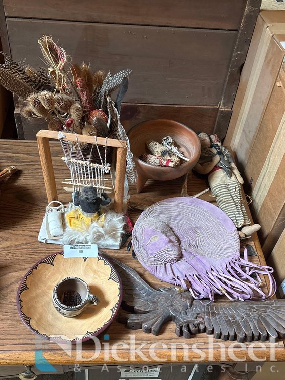NATIVE DECORATIONS, CERAMICS, AND ARTWORKS
