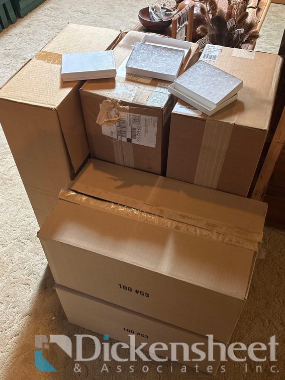 FOUR BOXES OF LARGE JEWELRY BOXES