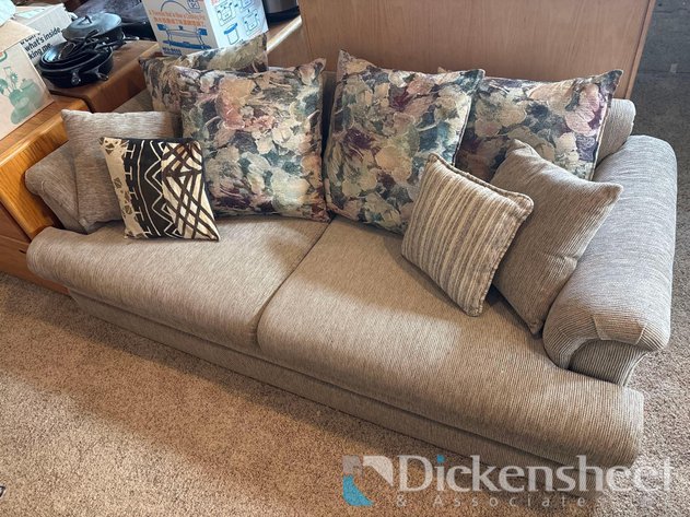 Image for PLUSH BEIGE TEXTURED FABRIC SOFA