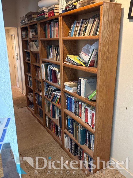 THREE TALL BOOK CASES