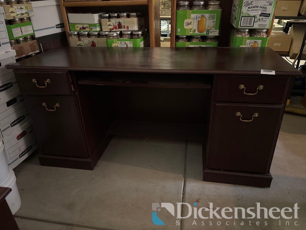 EXECUTIVE DESK WITH MATCHING SIDE DRAWERS