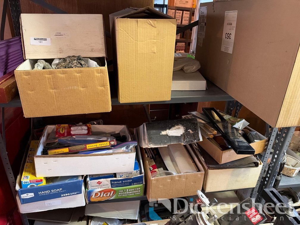 LOT OF SUPPLIES & ROCK SAMPLES