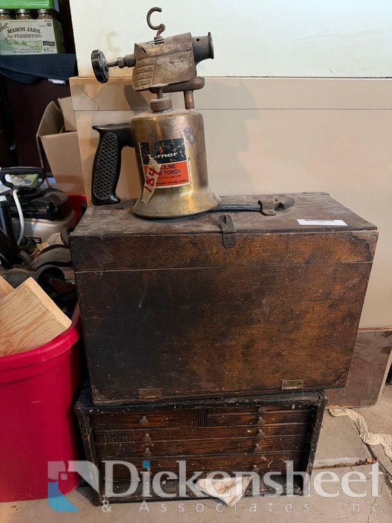 VINTAGE DESK &  MACHINIST TOOL BOX