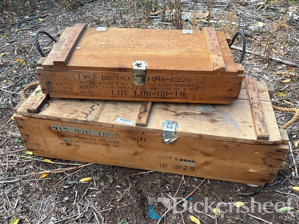 VINTAGE WOODEN AMMO CRATES