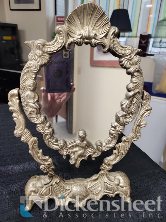 SILVER PLATED DECORATIVE MIRROR