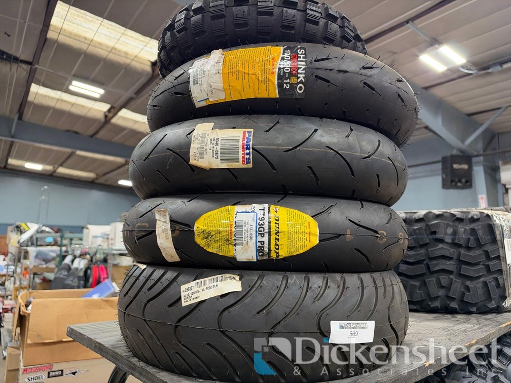 (5) ASSORTED MOTORCYCLE TIRES