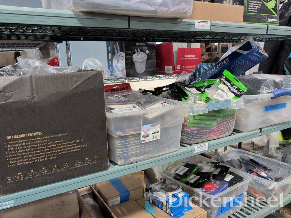 BRAKE PARTS, HELMET PARTS, SEAL KITS, OTHER ASSORTED BIKE ACCESSORIES