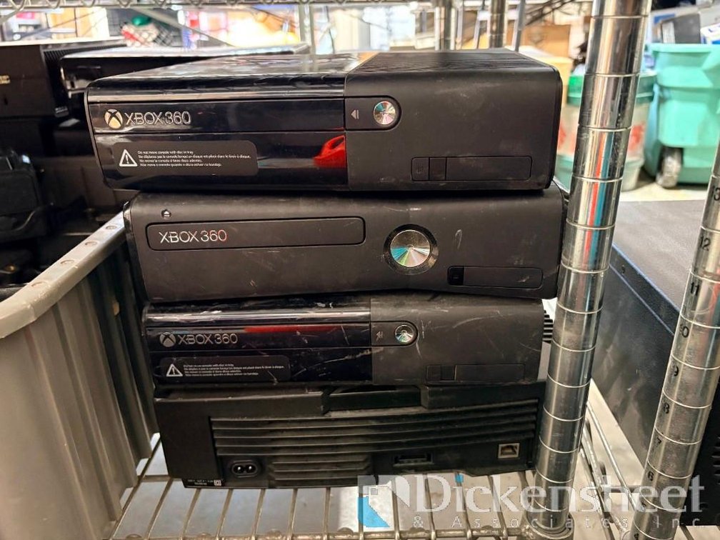 Lot of (4) Black Xbox 360 Video Game Consoles