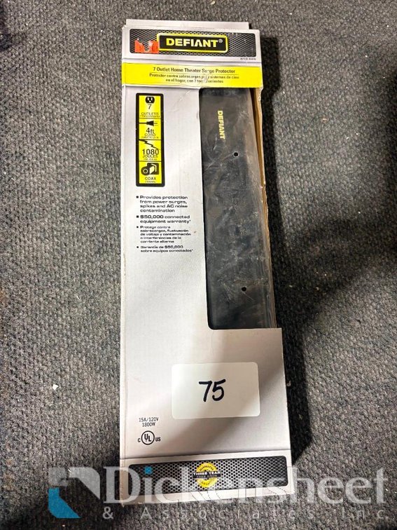 Lot of (3) Defiant 7-Outlet Home Theater Surge Protector