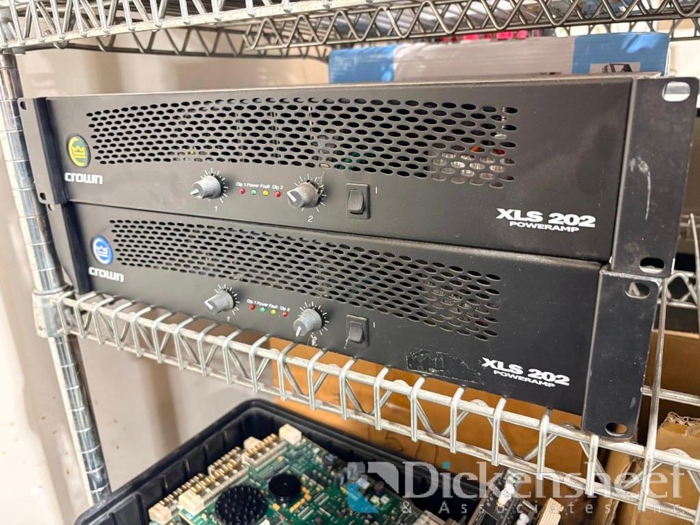 Lot of (2) Crown XLS 202 2-Channel Power Amplifiers