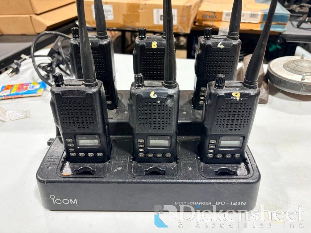 Lot of (6) Icom IC-F4S Series Portable Two-Way Radios