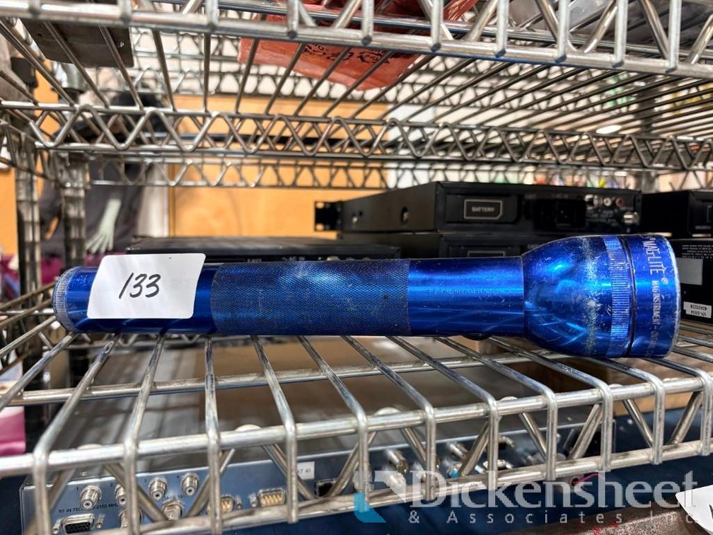 12" Blue Aluminum Maglite Flashlight