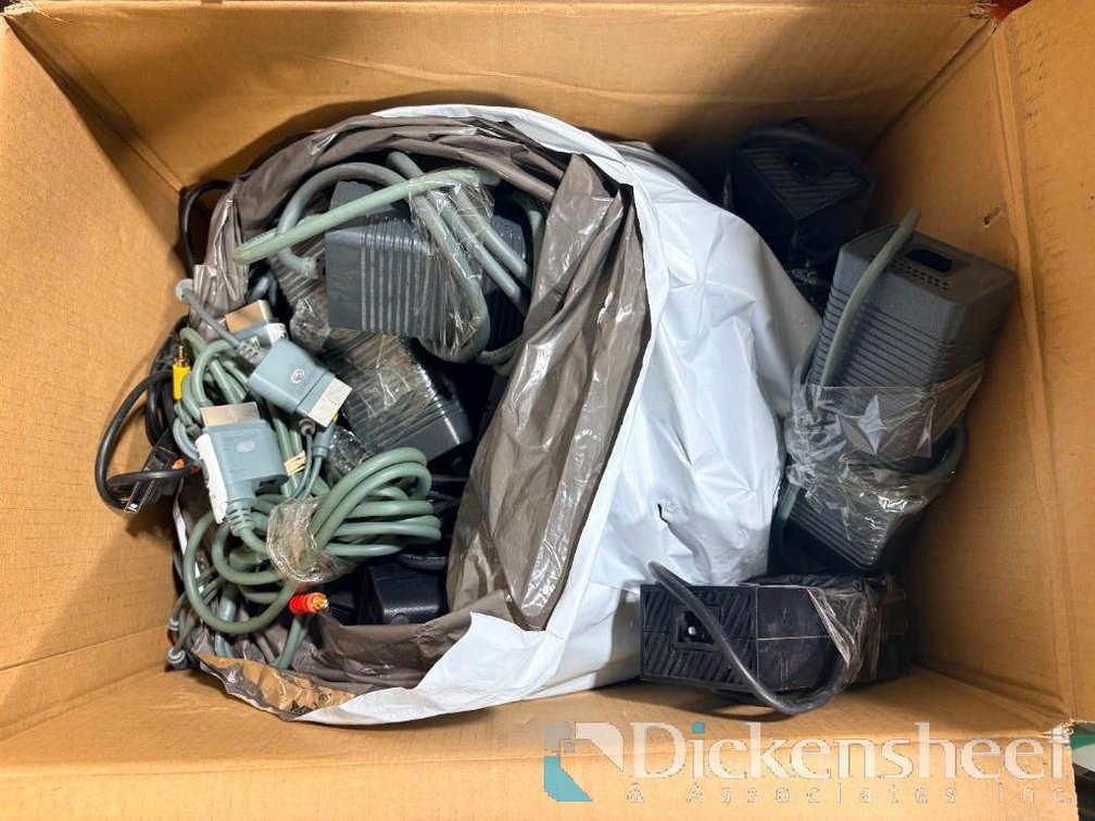 Collection of Microsoft Xbox 360 Power Supply Brinks and Associated Cables