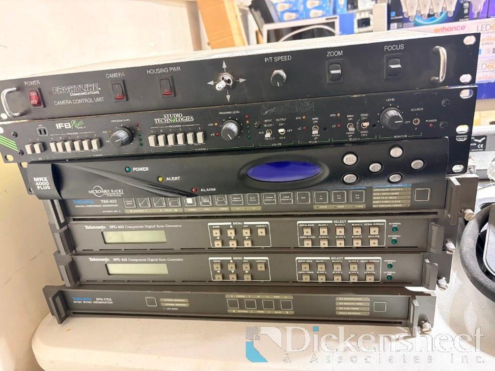 Lot of (7) Assorted Rack-Mounted Professional Broadcast, Audio, and Video Equipment