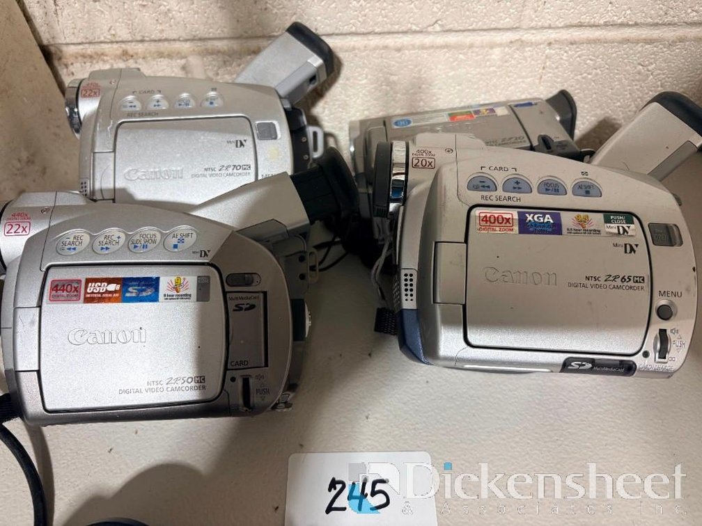 Lot of (4) Canon Digital Camcorders