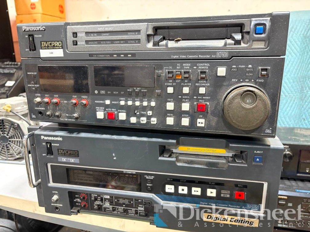 Lot of (2) Panasonic Digital Video Cassette Recorder