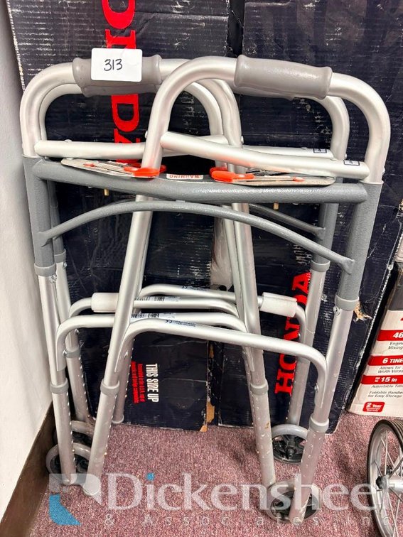 (2) Drive Medical Deluxe Two-Button Folding Walker