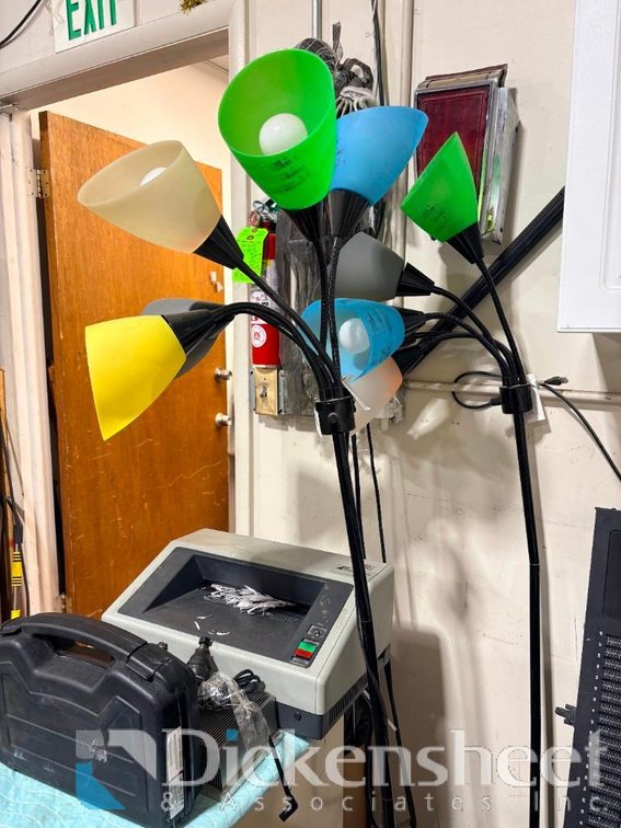 (2) 5 Bulb Floor Lamps