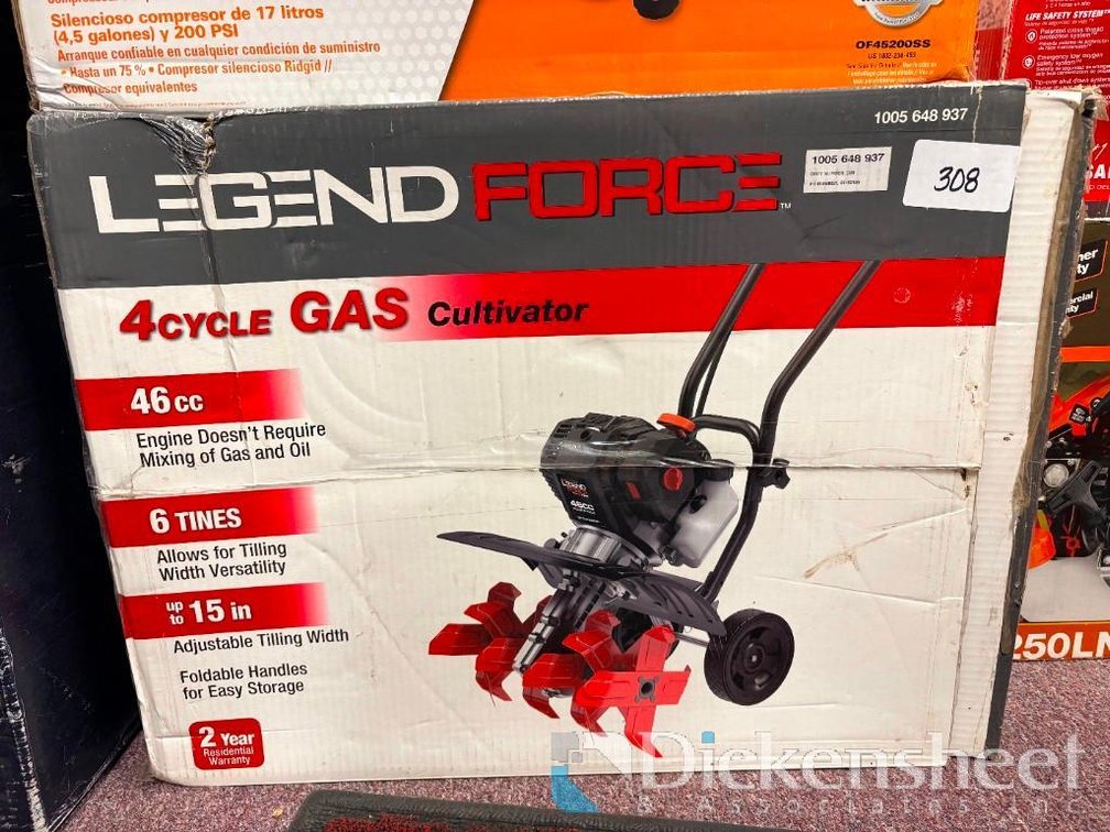 Legend Force 15in 46CC Gas Powered 4-Cycle Gas Cultivator