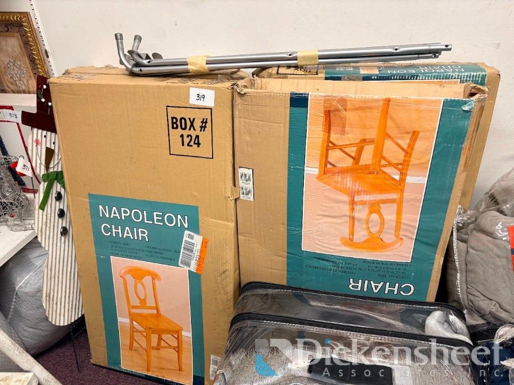 (4) Solid Wood Napolean Dining Chairs with Oak Finish