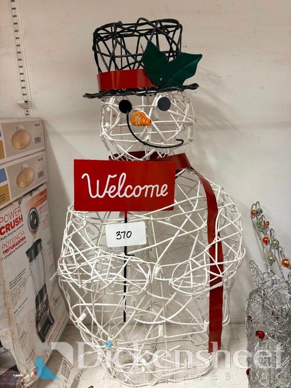 Glittered Ratton Snowman Vintage