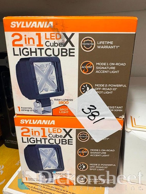 (2) Sylvania 2-in-1 LED Cube X Light
