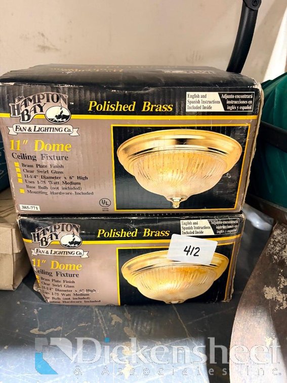 (2) Hampton Fan and Lighting 11" Dome