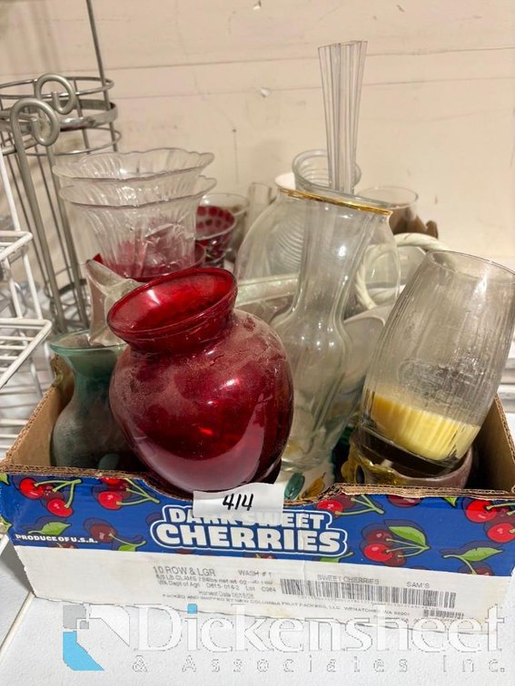 Box of Glass Vases