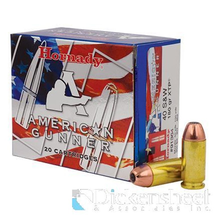 AMMO: 10 BOXES (QTY 20 EA) HORNADY 40SW 180GR XTP 