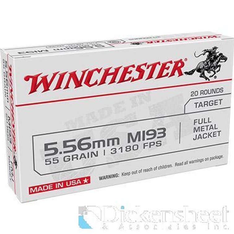 AMMO: 10 BOXES (QTY 20 EA) WINCHESTER 5.56MM 