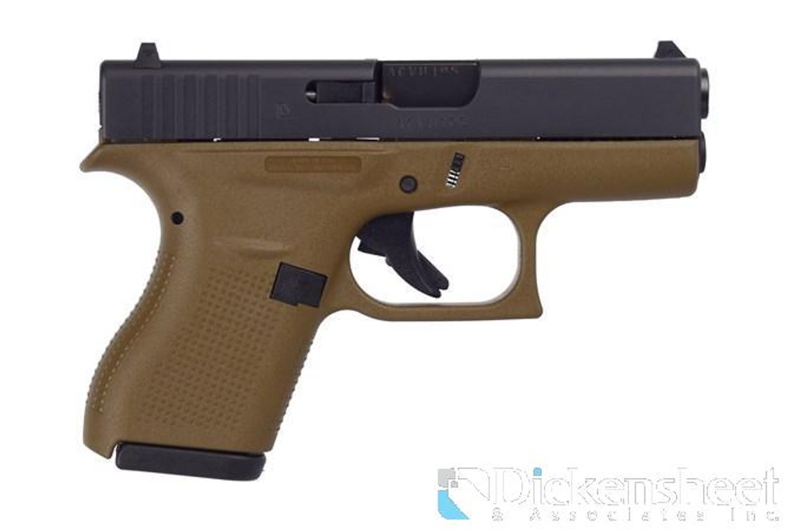 PISTOL: GLOCK G42 G3 FDE 380ACP 6+1 3.25" # W/TWO 6RD MAGS, ACC & CASE