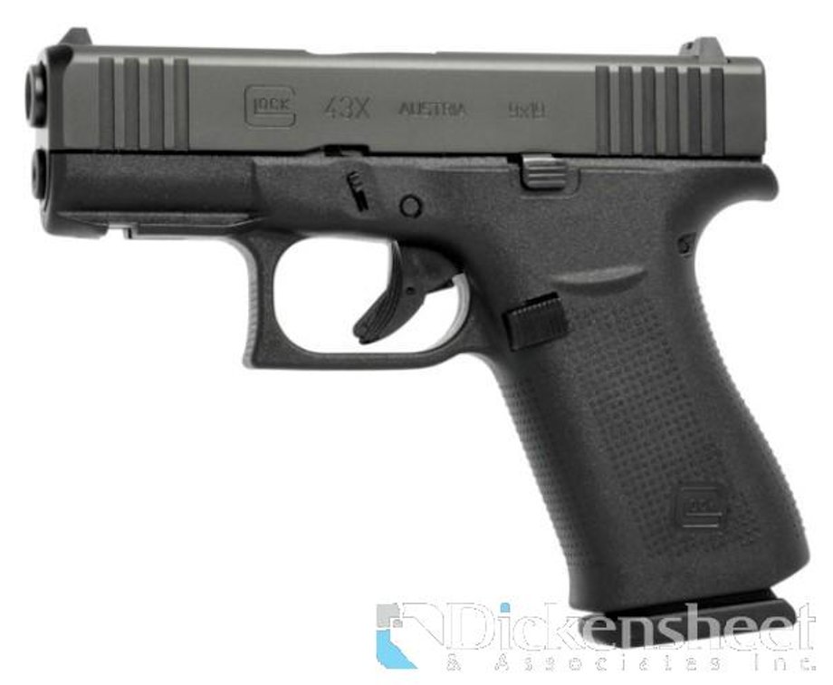 PISTOL: GLOCK G43X 9MM BLK 3.39" 10+1 FS FR