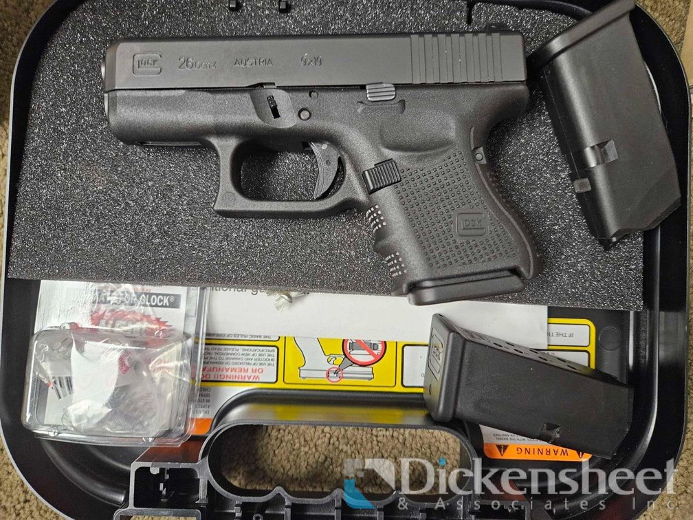 PISTOL: GLOCK 26GEN4 9X19, S/N: UUM968