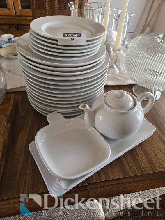 ASSORTED WHITE DISH-WARE 
