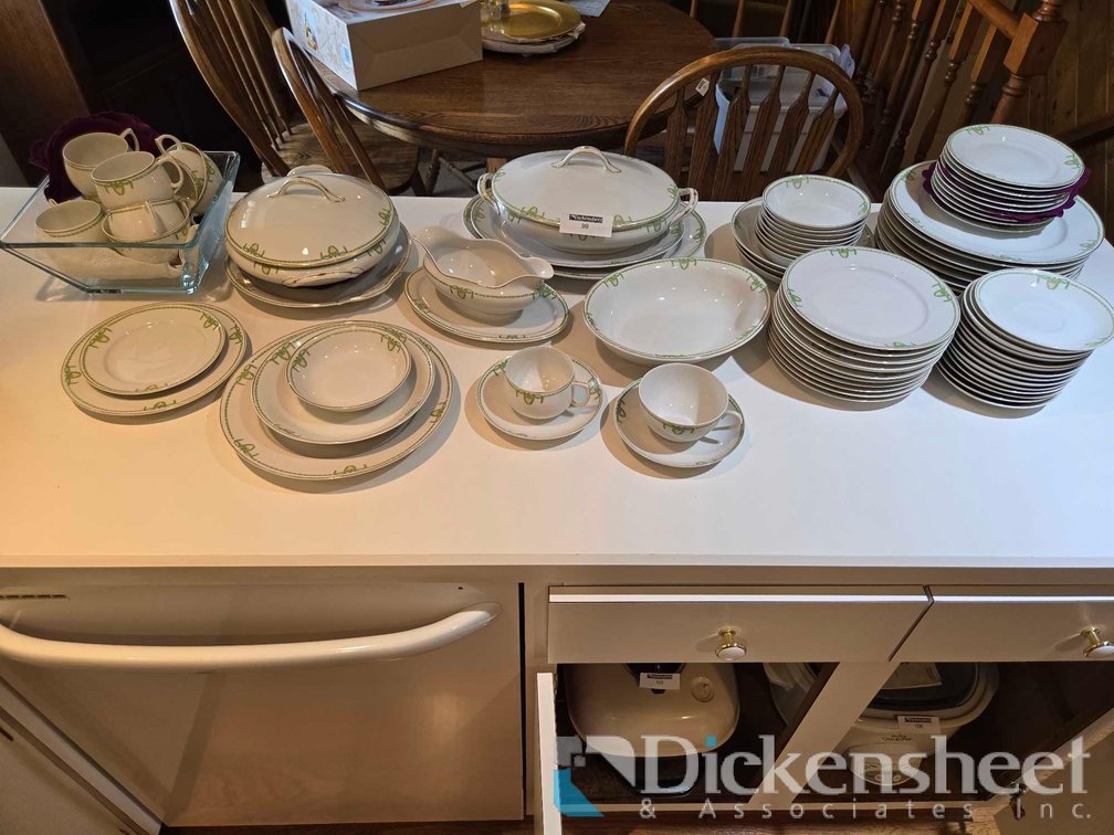 NAGOYA NIPPON PORCELAIN DISHES WITH SERVING PIECES