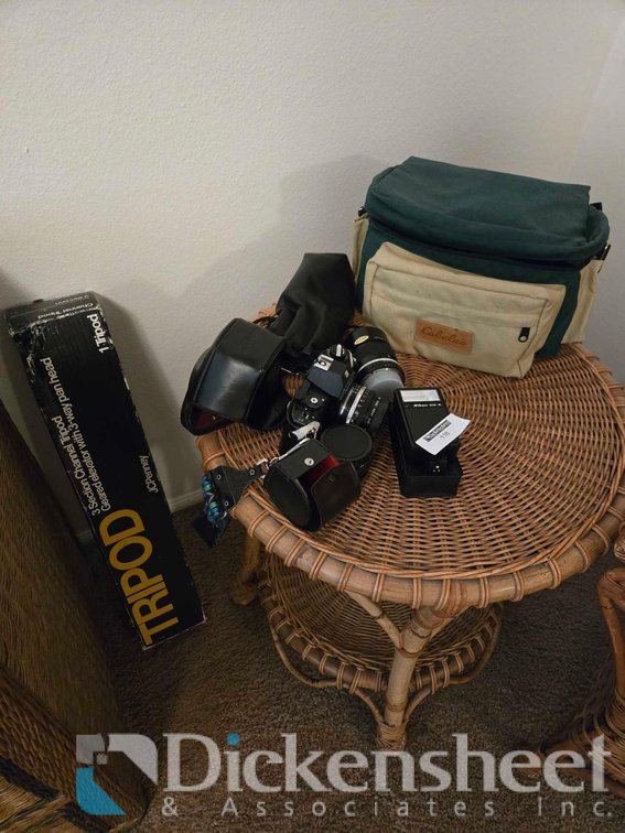 VINTAGE NIKON EM M90 CAMERA AND ACCESSORIES  