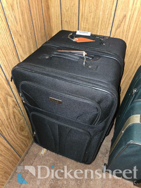 LOT OF (2) BLACK SUITCASES 
