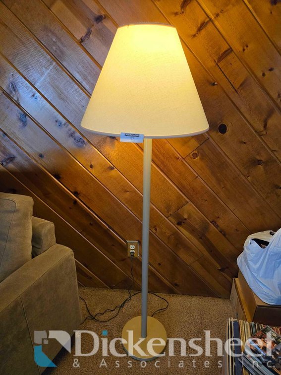 FLOOR LAMP WITH OFF WHITE SHADE