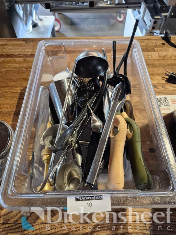 BIN OF BAR UTENSILS 