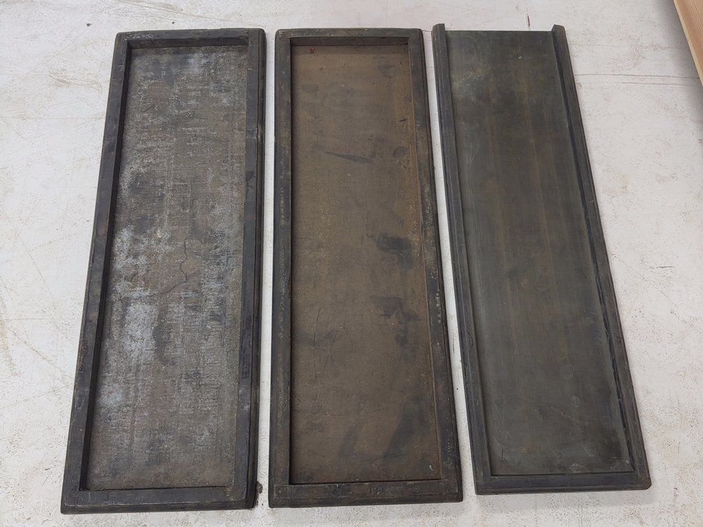 3 Galley Trays with Wooden Edges
