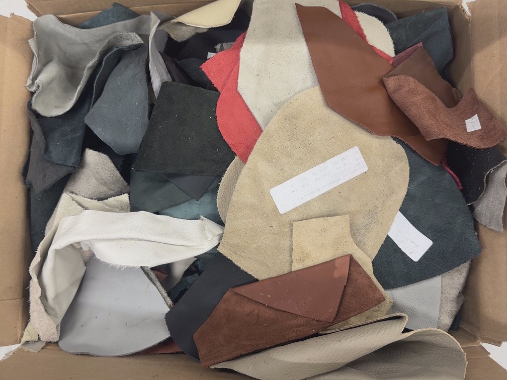 Box of Leather Scraps