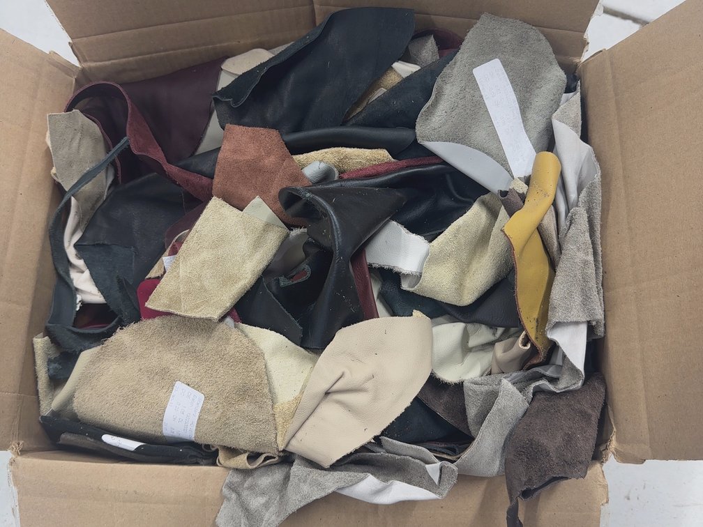 Box of Leather Scraps